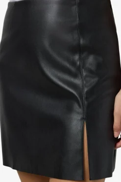 Nmclara Penny Pu Slit Skirt