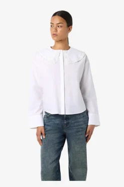 Nmeliza L/S Embr Collar Shirt