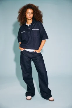 Nmindie 2/4 Denim Lace Shirt Db