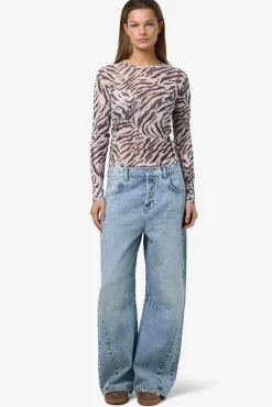 Nmjudith L/S Mesh Top Bg Fwd