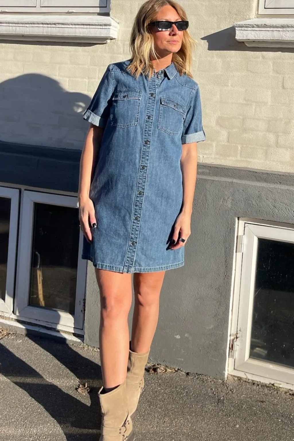 Nmnew Signe S/S Denim Dress Vi002Mb