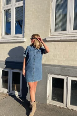 Nmnew Signe S/S Denim Dress Vi002Mb