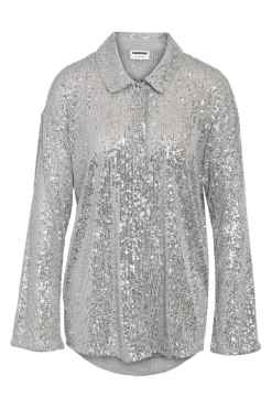 Nmscarlet L/S Sequin Shirt