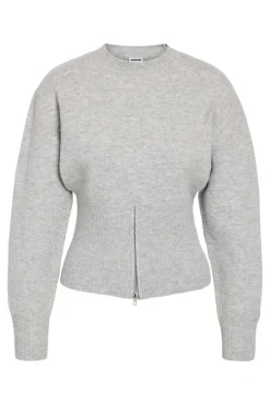 Nmsloan L/S O-Neck Zip Knit Fwd