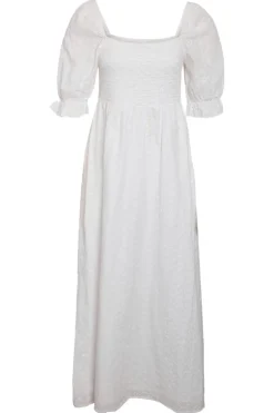 Nmsommer 2/4 Broderie Maxi Dress