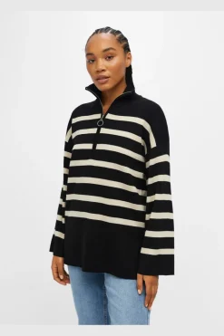 Objester L/S Knit Zip Pullover