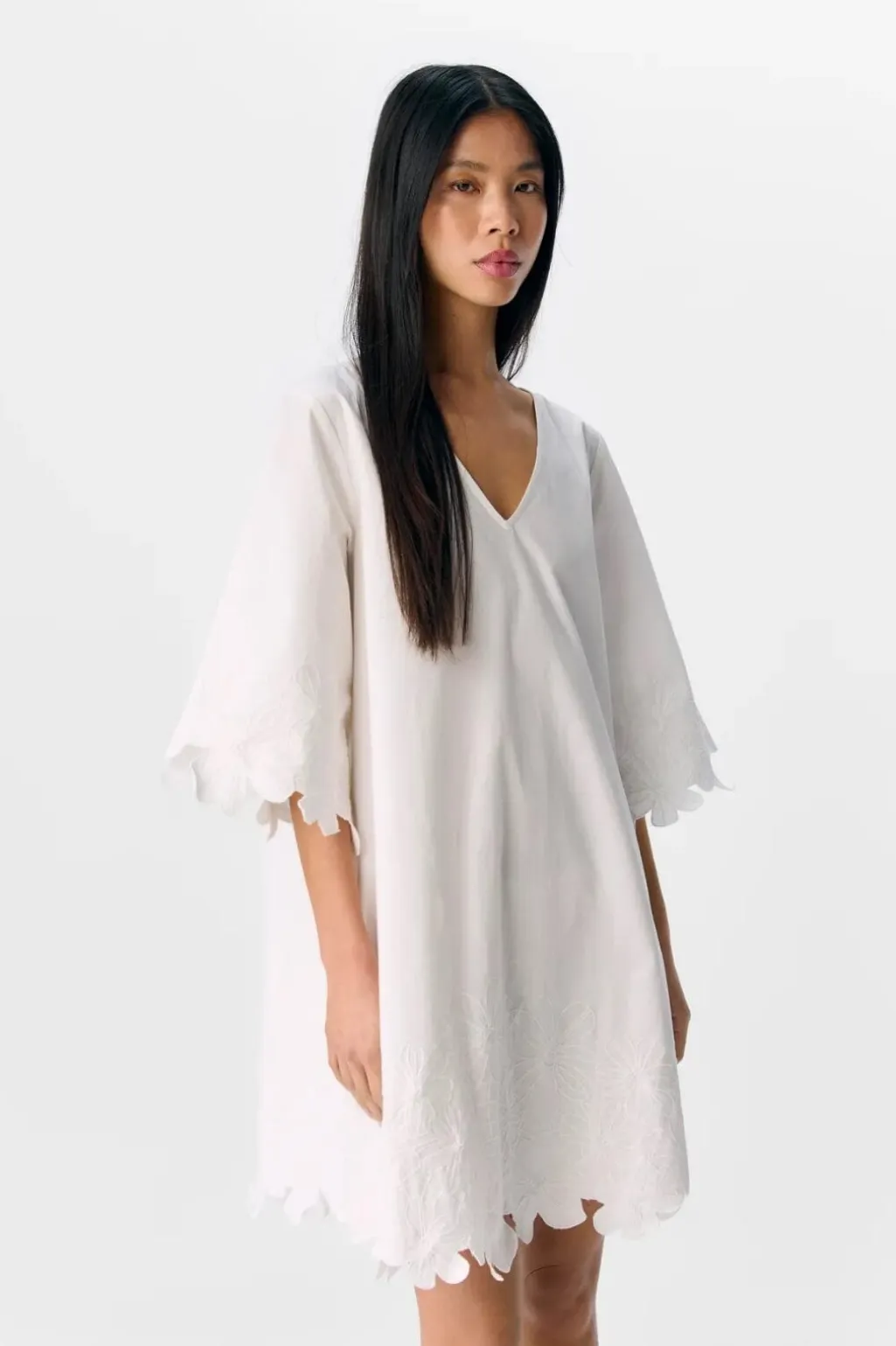 Objkamma 3/4 Lo Short Dress Ss Fair 25