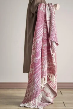 Oia Plaid, Rød, Genanvendt Bomuld 82066518