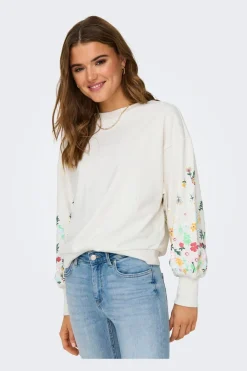 Onlbrooke L/S O-Neck Flower Swt