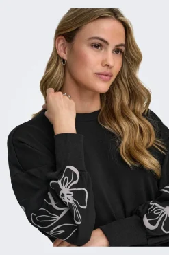 Onlbrooke L/S O-Neck Flower Swt