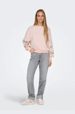 Onlbrooke L/S O-Neck Flower Swt