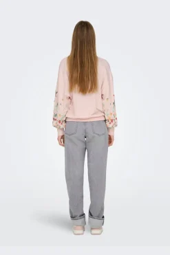 Onlbrooke L/S O-Neck Flower Swt
