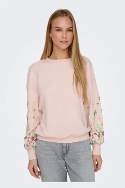 Onlbrooke L/S O-Neck Flower Swt