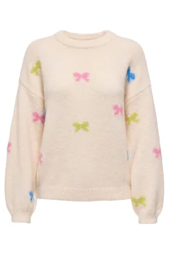 Onlbrunhilda Life Ls Bow O-Neck Knt