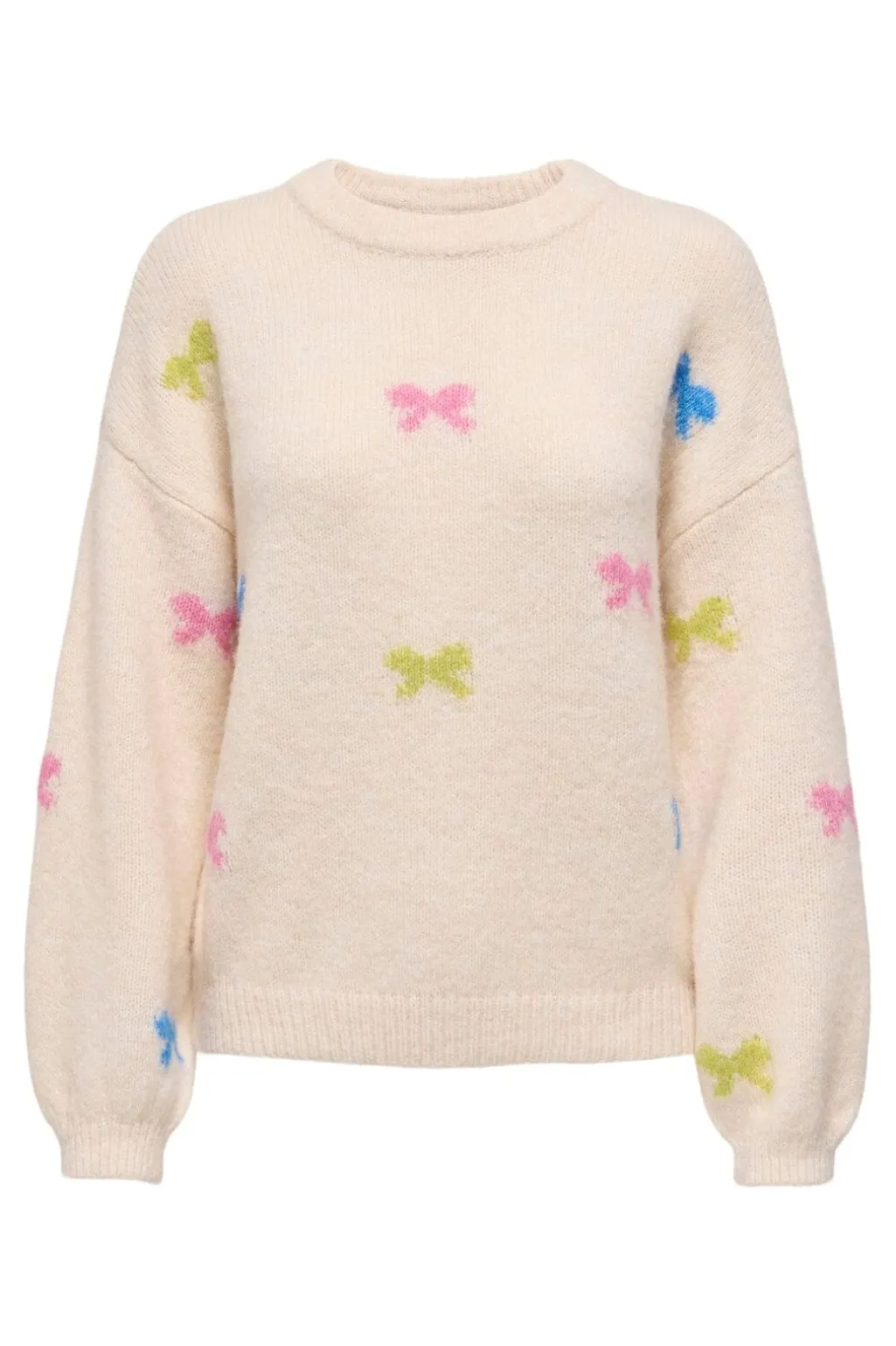 Onlbrunhilda Life Ls Bow O-Neck Knt