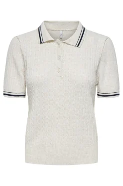 Onlcanton Ss Polo Pull Knt