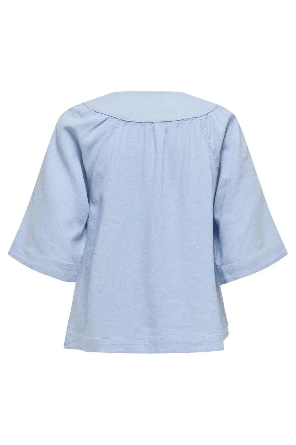 Onlcaro 2/4 V-Neck Linen Bl Top Cc