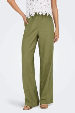 Onlcaro Linen Bl Pull-Up Pant Cc