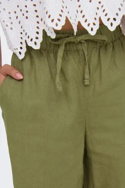 Onlcaro Linen Bl Pull-Up Pant Cc