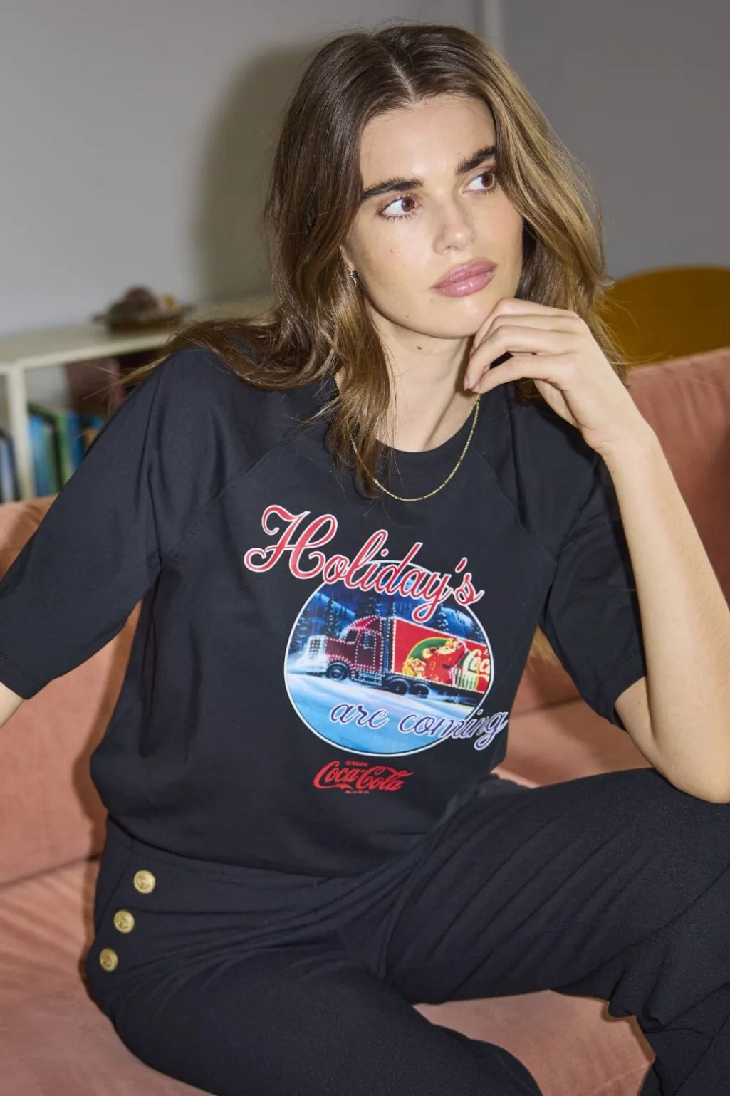 Onlcoca Cola Xmas Life S/S Top