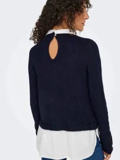 Onldolly Ls Woven Mix Pearl Pull Cc Knt