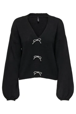 Onldonna Ls Bow V-Neck Knt