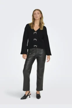 Onldonna Ls Bow V-Neck Knt