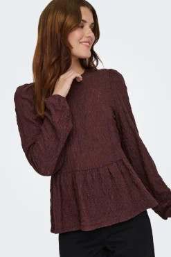 Onlgiavanna L/S Peplum Top