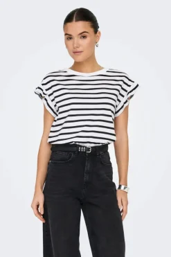 Onlgrape S/S Frill O-Neck Top