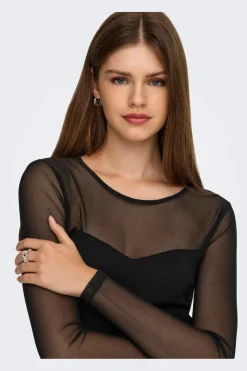 Onlheart-Becki L/S Mix Bodycondress