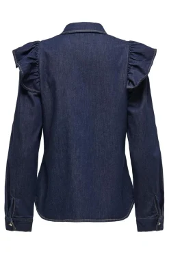 Onlindigo Ls Frill Shirt Qyt