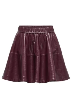 Onljacky Faux Leathe Skater Skirt