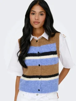 Onlkallie Sl Button Vest Knt