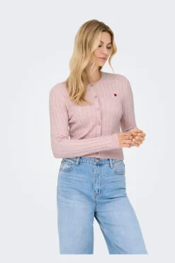 Onlkatia Ls Cable Button Cardigan Cc Knt