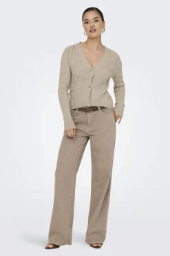 Onlkatia Ls Cable V-Neck Cardi Knt Nca