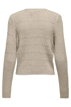 Onlkatia Ls Cable V-Neck Cardi Knt Nca