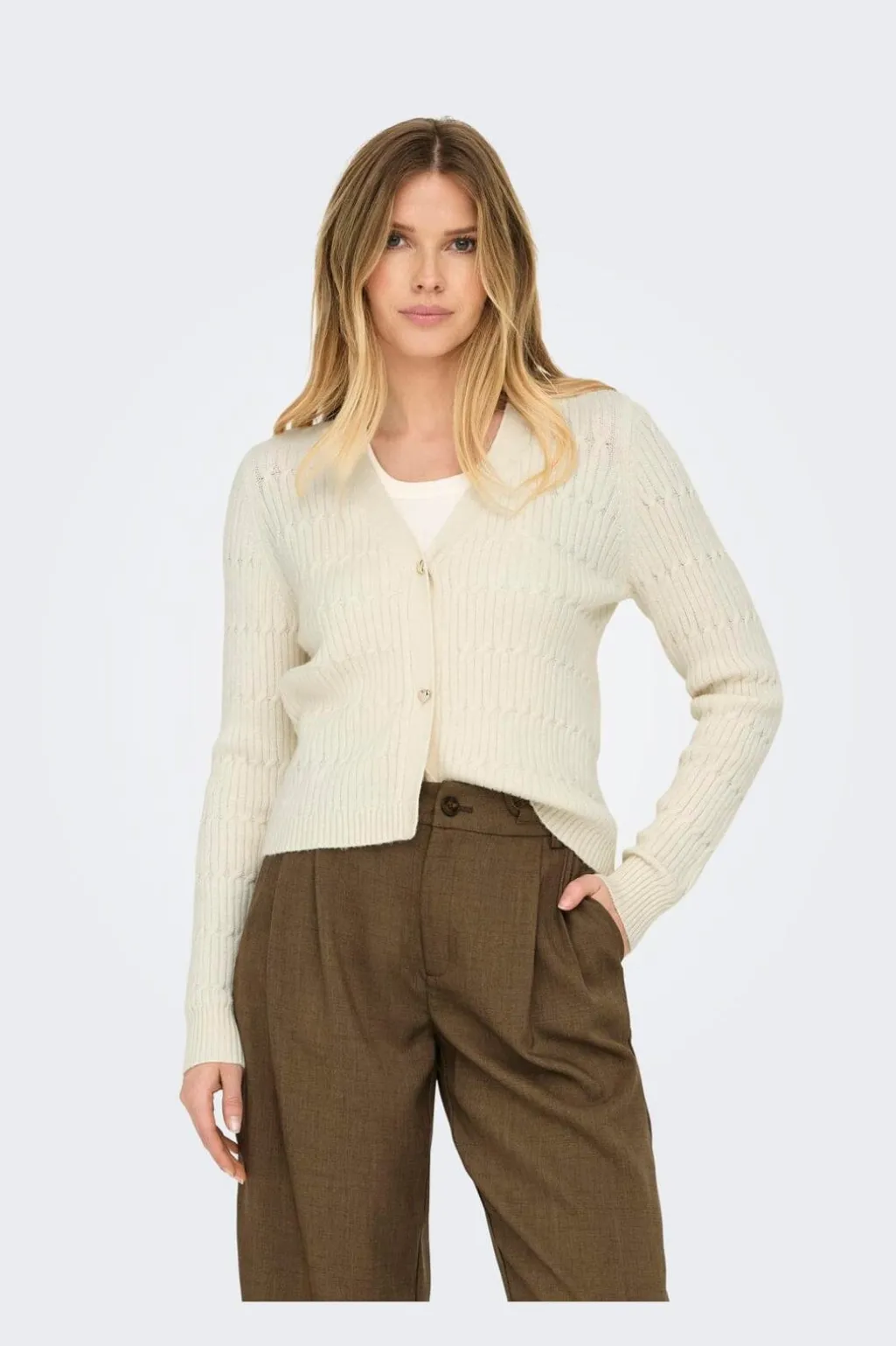 Onlkatia Ls Vneck Cardi Knt