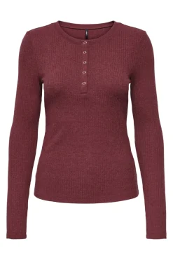 Onllinea L/S O-Neck Button Top Cc