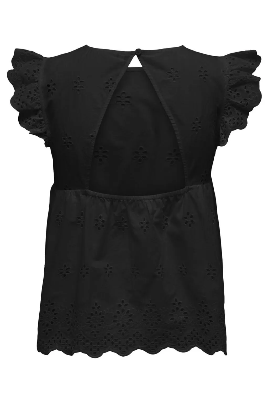 Onllou Life Emb S/S Open Back Top