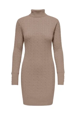 Onllouis Ls Rollneck Cable Dress At Knt