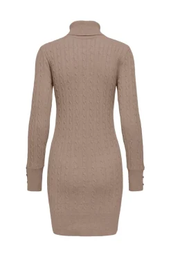 Onllouis Ls Rollneck Cable Dress At Knt
