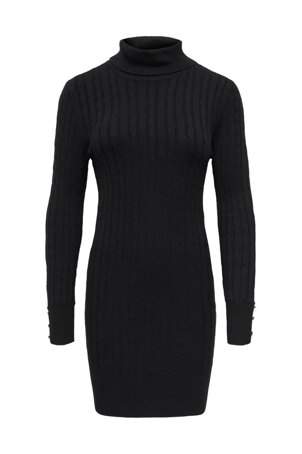 Onllouis Ls Rollneck Cable Dress At Knt