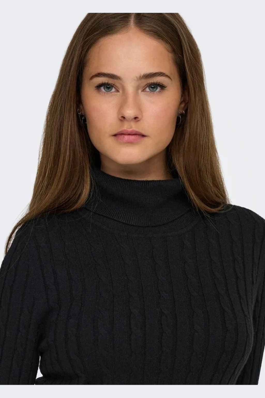 Onllouis Ls Rollneck Cable Dress At Knt