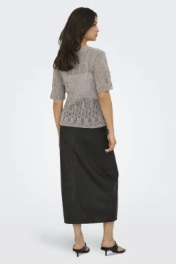 Onllovely Ss Glitter Button Top Knt