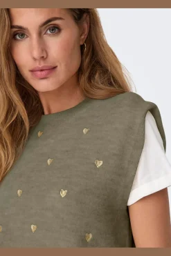 Onlmelody Sl Embroidery O-Neck Knt