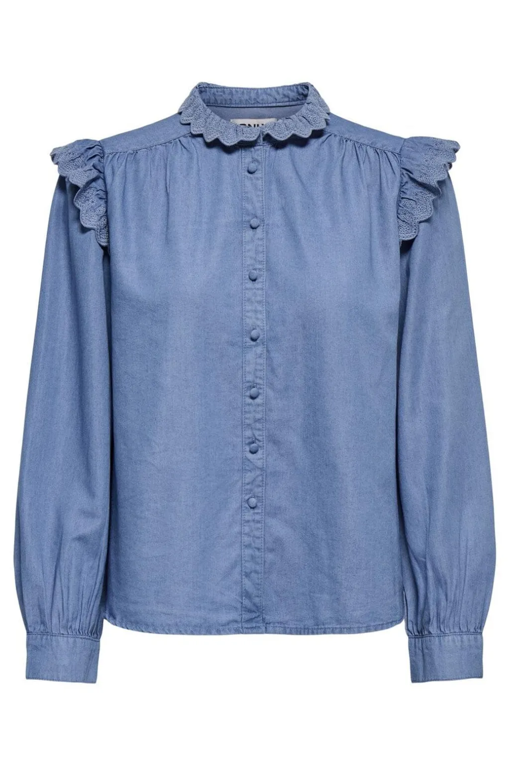 Onlpiper L/S Emb Frill Shirt Qyt