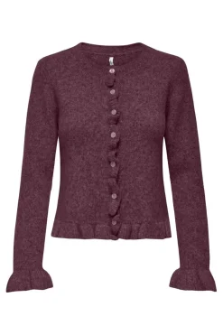 Onlrima Life Ls Frill Butto Cardi Knt