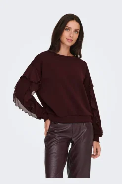 Onlscarlet L/S Flounce Swt