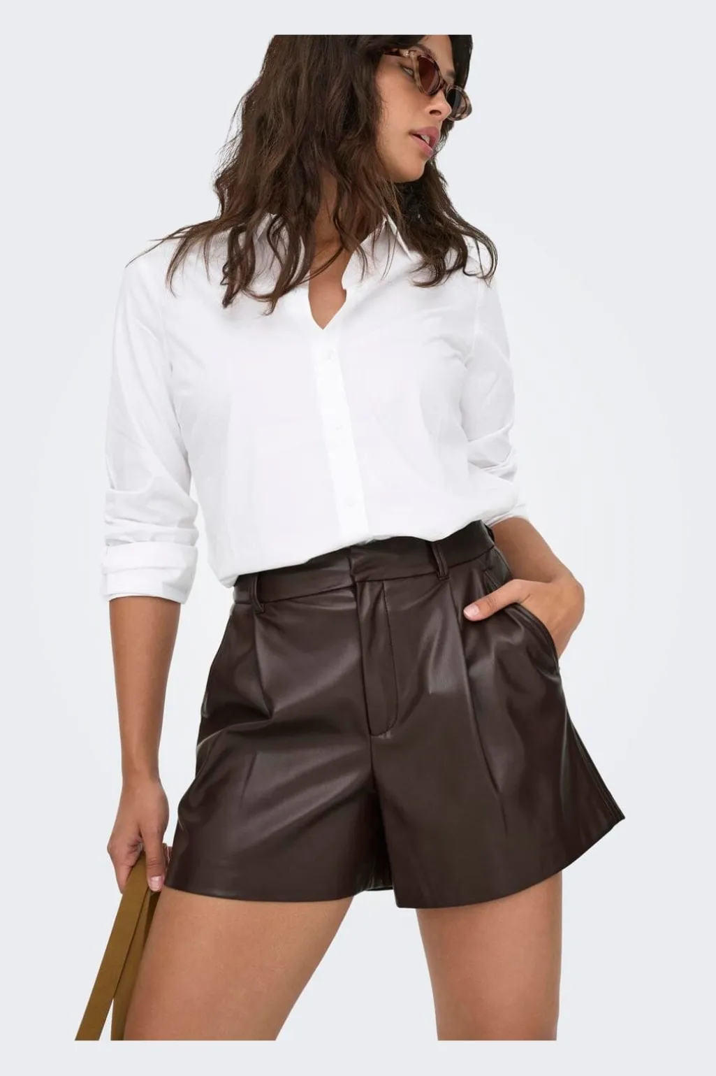 Onlsmooth Faux Lea Shorts 2