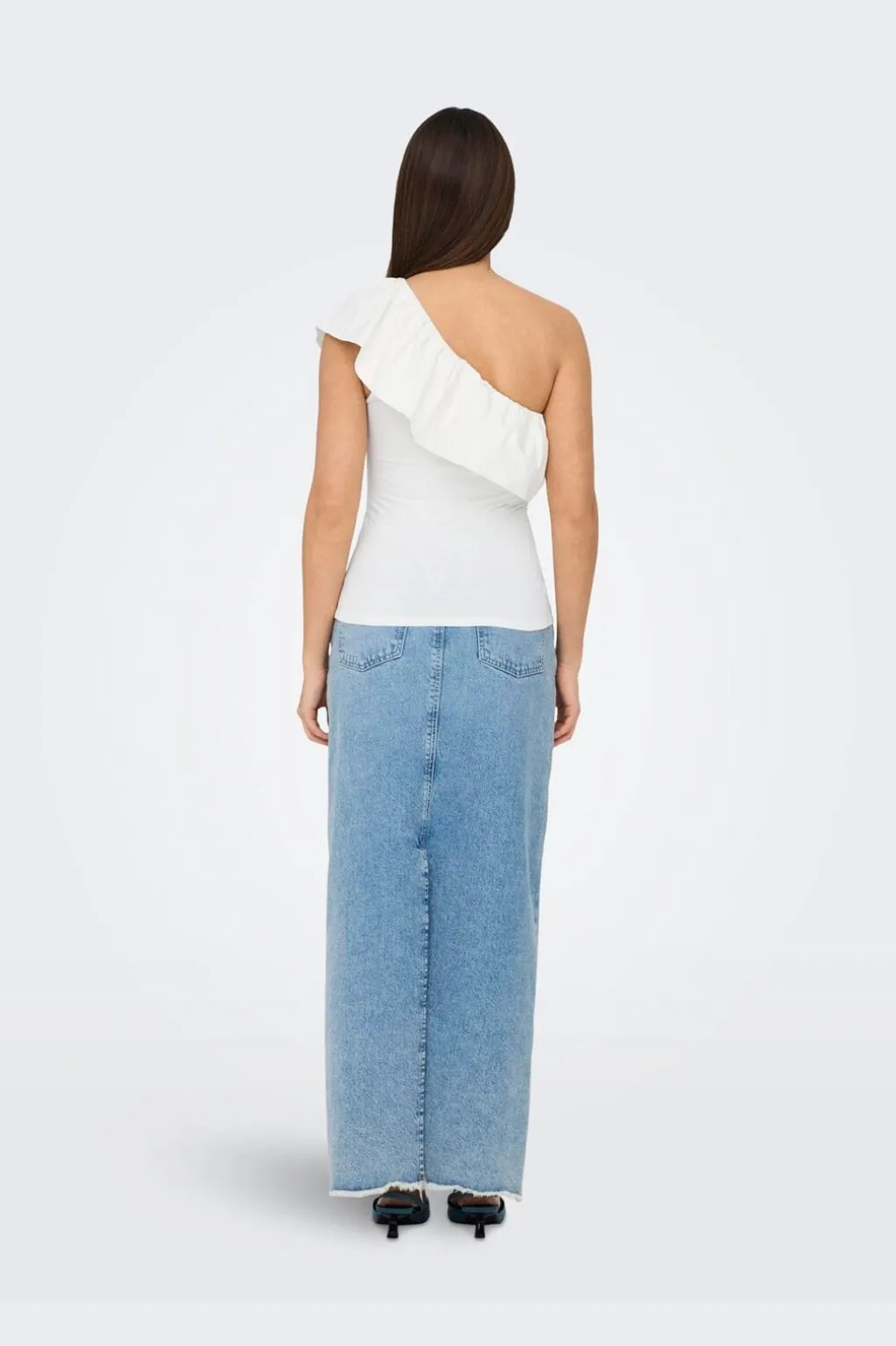 Onlsoffy One Shoulder Mix Top Box